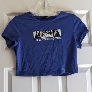 Blue Anime Crop Top